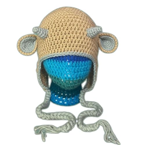 THINCAN Cartoon Häkelhut Winter Langes Kaninchen Ohr Schädel Schädel Cosplay Party Für Teenager Erwachsener Universeller Kopfschmuck THINCAN Cartoon Häkelhut Winter Langes Kaninchen Ohr Schädel Schädel Cosplay Party Für Teenager Erwachsener Universeller Kopfschmuck von THINCAN