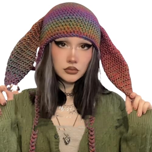 THINCAN Cartoon Häkelhut Winter Langes Kaninchen Ohr Schädel Schädel Cosplay Party Für Teenager Erwachsener Universeller Kopfschmuck THINCAN Cartoon Häkelhut Winter Langes Kaninchen Ohr Schädel Schädel Cosplay Party Für Teenager Erwachsener Universeller Kopfschmuck von THINCAN