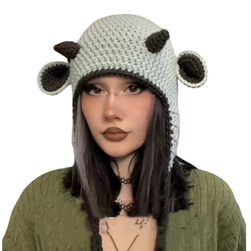 THINCAN Cartoon Häkelhut Winter Langes Kaninchen Ohr Schädel Schädel Cosplay Party Für Teenager Erwachsener Universeller Kopfschmuck THINCAN Cartoon Häkelhut Winter Langes Kaninchen Ohr Schädel Schädel Cosplay Party Für Teenager Erwachsener Universeller Kopfschmuck von THINCAN
