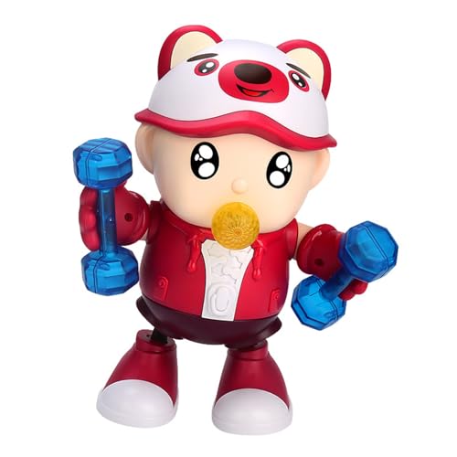THINCAN Cartoon LED Blitztanz Fitness Babypuppe Spielzeug Elektrische Gesangspuppe Spielzeug Neujahr Geschenk Kleinkind Crawl Learning Toy von THINCAN