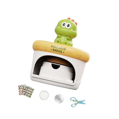 THINCAN Cartoon Pin Maker Craft Set Badge Press Machine Kits Für Kinder Mit Wiederverwendbarer Vorlage Kinder Basteln Projekt Supply Badge Pressmaschine Handwerksspielzeug von THINCAN