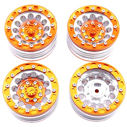 THINCAN Crawler Car Teile Upgrade Beadlock Wheel Rims Halteles Accessoires Für Axiale SCX10 Leichtmetall Metallrad Hub von THINCAN