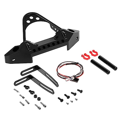 THINCAN Crawlers Metall Stoßfänger Mit LED Light Hook Upgrade Accessoire Für Fernbedienungsklettern Crawler Axials Scx10 Truck von THINCAN