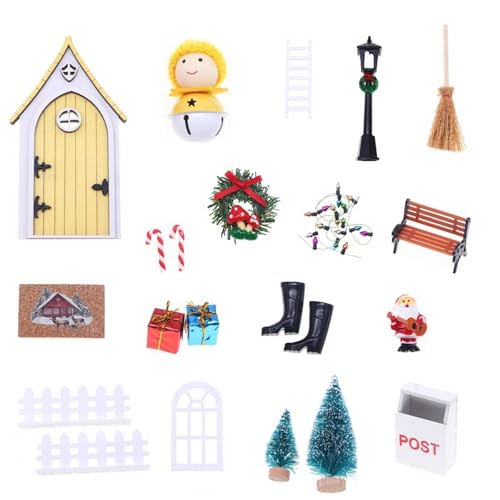 THINCAN Detaillierte Feen Elfen Weihnachts Elfen Türzubehör Für Doll House Weihnachtsszene Display Miniaturhandwerksprojekt Decors Miniatur Set Für Doll House THINCAN Detaillierte Feen Elfen Weihnachts Elfen Türzubehör Für Doll House Weihnachtsszene Display Miniaturhandwerksprojekt Decors Miniatur Set Für Doll House von THINCAN