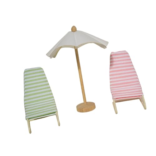 THINCAN Dolls House Zakka Stuhl Modell Realistische Puppenhäuser Parasol Stuhl 1:12 Modell Kleine Spielzeug Handgefertigte Puppenhäuser Dekore von THINCAN