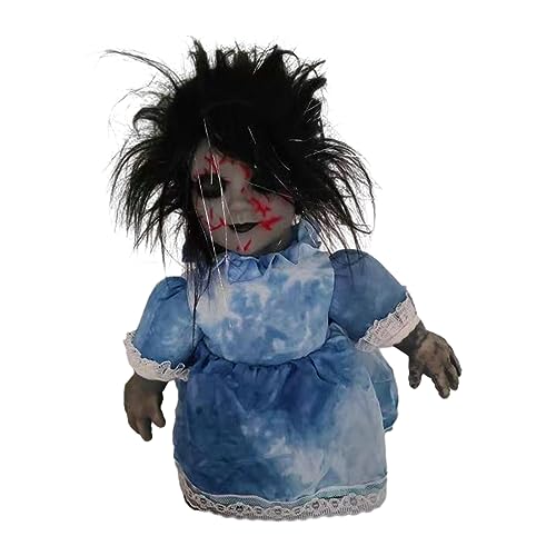 THINCAN Elektrische Ghostdoll Creepywalking Doll Spielzeugfigur Neuheit Gadget Halloween Requisiten Horror Haunted Room Dekoration von THINCAN