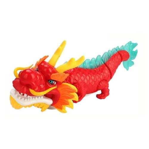 THINCAN Elektrisches Dragon Dance Musikspielzeug Mit Blinkendem Hellem Chinesischem Neujahr Wackeln Dragon Spielzeug Kleinkind Kinder Crawl Lernspielzeug von THINCAN