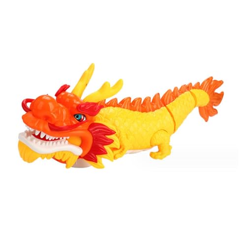 THINCAN Elektrisches Dragon Dance Musikspielzeug Mit Blinkendem Hellem Chinesischem Neujahr Wackeln Dragon Spielzeug Kleinkind Kinder Crawl Lernspielzeug von THINCAN