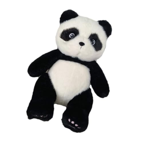 THINCAN Entzückendes Panda Plüschspielzeug Mit Sicherer PP Baumwollfüllung Für Babys Pelzige Schlafenszeit Begleiter Waschbares Langlebiges Panda Plüschspielzeug von THINCAN