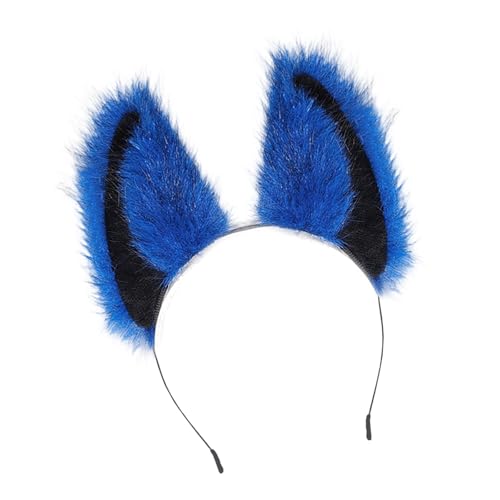 THINCAN Faux Pelze Wolf/Füchse/Katzen Ohrstirnband Cosplay Kopfbedeckung Pelzige Ohrstirnbänder Halloween Party Kostüm Geschenk Halloween Kostümzubehör von THINCAN