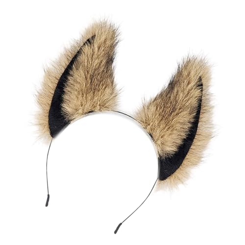 THINCAN Faux Pelze Wolf/Füchse/Katzen Ohrstirnband Cosplay Kopfbedeckung Pelzige Ohrstirnbänder Halloween Party Kostüm Geschenk Halloween Kostümzubehör von THINCAN