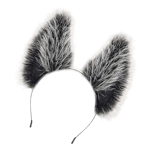 THINCAN Faux Pelze Wolf/Füchse/Katzen Ohrstirnband Cosplay Kopfbedeckung Pelzige Ohrstirnbänder Halloween Party Kostüm Geschenk Halloween Kostümzubehör von THINCAN