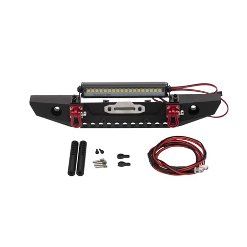 THINCAN Fernbedienung Crawler Frontstoßstange Mit LED Lampenschlepphaken Für 1:10 Scale Control TRXA4 SCX10 Modellauto ACCS von THINCAN