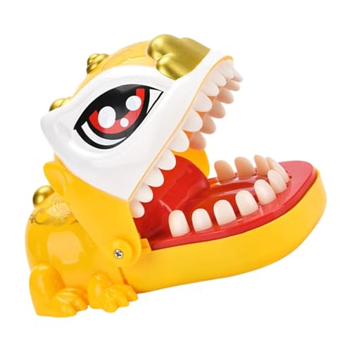 THINCAN Festliche Rote Löwen Kiefer Schnappen Knebel Geschenk Sicheres Weiches Plastikdesign Kulturparty Überraschung Awakening Löwen Beißen Handstreich von THINCAN