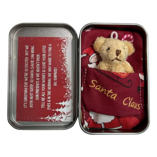 THINCAN Festliche Weihnachts Pocket Bär Umarmung Bär Plüsch Bärenspielzeug In Einem Blechkasten Stofftier Mit Grußkarten Kinder Geschenk THINCAN Festliche Weihnachts Pocket Bär Umarmung Bär Plüsch Bärenspielzeug In Einem Blechkasten Stofftier Mit Grußkarten Kinder Geschenk von THINCAN