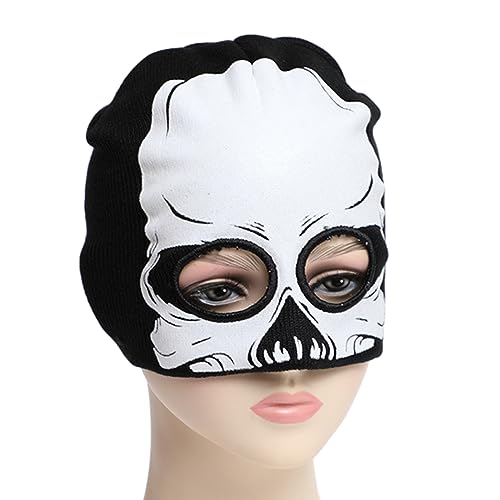 THINCAN Fun Außerirdische Männer Kostümhüte Halloween Geschenk Skelett Weiche Mützen Halloween Geschenk Warmes Weiches Schädelkappe Für Frauen von THINCAN