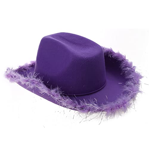 THINCAN Gefiederte Pelzige Trimmhut Fedoras Cowgirls Junggesellen THINCAN Gefiederte Pelzige Trimmhut Fedoras Cowgirls Junggesellen von THINCAN