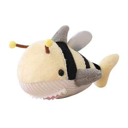 THINCAN Haifischpuppe Stoffed Animal & ​​Bee Kombination Spielzeug Weich Komfortable Haifischpuppe Frühaufschuldung Kleinkindspielzeug von THINCAN