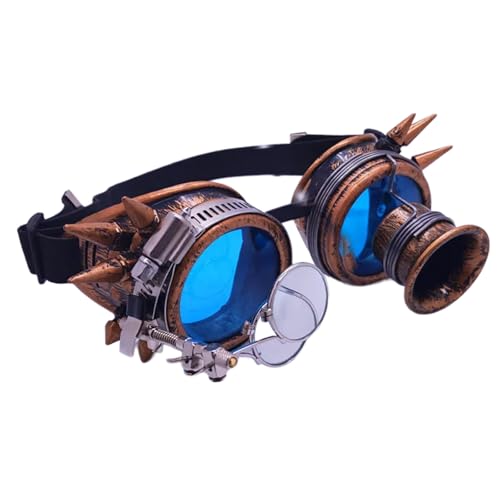 THINCAN Halloween Gesichtsmaske Vintage Sterevunk Brille Brille Cyber ​​ Schweiß Cosplay Brille Halloween Cosplay Kostüme Geschenke von THINCAN