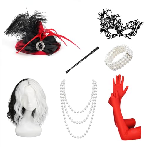THINCAN Halloween Haarband Für Frauen Mädchen Party Stirnbandfischbänder Handschuhe Perlen Halskette Hochzeit Kostüme Sets Sets THINCAN Halloween Haarband Für Frauen Mädchen Party Stirnbandfischbänder Handschuhe Perlen Halskette Hochzeit Kostüme Sets Sets von THINCAN