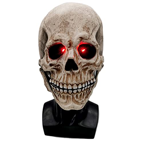 THINCAN Halloween Masquerade Voll Für Kopfschädelmaske/Helm Mit Beweglichen Kiefer Skelettschädel Horrormaske Erwachsene Cosplay Kostüme THINCAN Halloween Masquerade Voll Für Kopfschädelmaske/Helm Mit Beweglichen Kiefer Skelettschädel Horrormaske Erwachsene Cosplay Kostüme von THINCAN