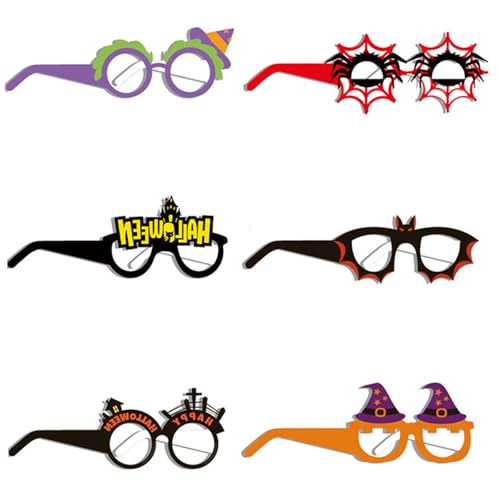 THINCAN Halloween Papierbrillen Urlaubsrahmen Partydekorationen Halloweens Brillen Cosplay Kostümprops Paper Papier THINCAN Halloween Papierbrillen Urlaubsrahmen Partydekorationen Halloweens Brillen Cosplay Kostümprops Paper Papier von THINCAN