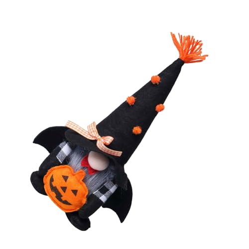 THINCAN Halloween Plüsch Mit Fledermausflügel Und Schwedisch Skandinavian Tomtes Tischdekoration Displayzubehör Plüsch Gnomes Sammlergeschenk von THINCAN