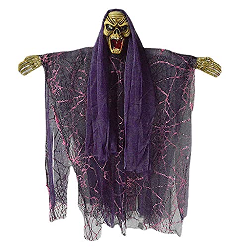 THINCAN Halloween Voice Control Hängende Geister Hexe Kapuze Gruselige Robe Spuk Horror Club Halloween Dekorationen von THINCAN