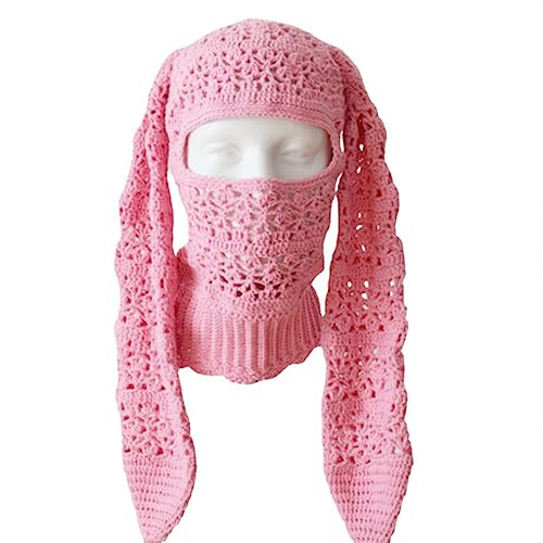 THINCAN Handcrochet Kapuzenhut Erwachsener Unisex Halloween Party Kaninchenohren Neuheit Mütze Für Teenager Mädchen Kostüm THINCAN Handcrochet Kapuzenhut Erwachsener Unisex Halloween Party Kaninchenohren Neuheit Mütze Für Teenager Mädchen Kostüm von THINCAN