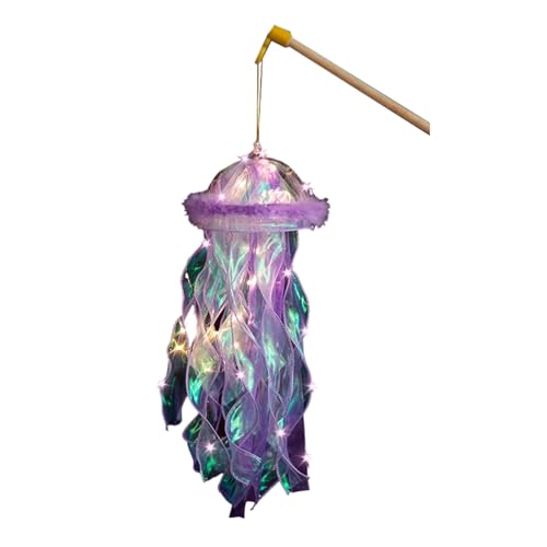 THINCAN Handgefertigte Quallen Handheld Lampen Handwerkskits Leuchtende Verzierung Schöne Home Dekoration Kinder Midautumn Party Requisiten Schlafzimmer Umgebungslicht Licht von THINCAN