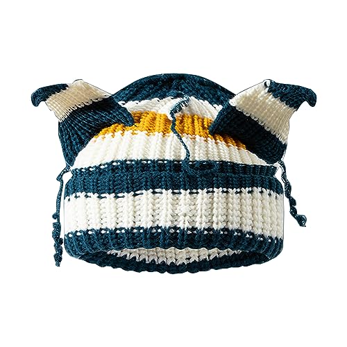 THINCAN Handgewebter Weiblicher Winter Warmer Strickhut Mode Devil Horn Für Teenager Mädchen Frauen Cosplay Kostüm Kopfbedeckung THINCAN Handgewebter Weiblicher Winter Warmer Strickhut Mode Devil Horn Für Teenager Mädchen Frauen Cosplay Kostüm Kopfbedeckung von THINCAN
