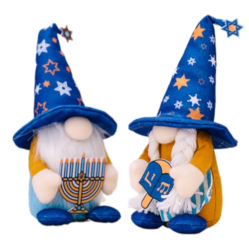 THINCAN Hanukkah Gnomes Puppen Für Jüdisches Festival Handgefertigt Chanukah Plüsch Skandinavische Zwergpuppen Tischdekorationen THINCAN Hanukkah Gnomes Puppen Für Jüdisches Festival Handgefertigt Chanukah Plüsch Skandinavische Zwergpuppen Tischdekorationen von THINCAN