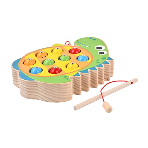THINCAN Holz Magnetisch Fshing Spiel Cartoon Kognition Fischstäbe Spielzeug Early Earny Lerner Eltern Kind Interaktives Spiel Für Kinder Magnetische Fischerei von THINCAN