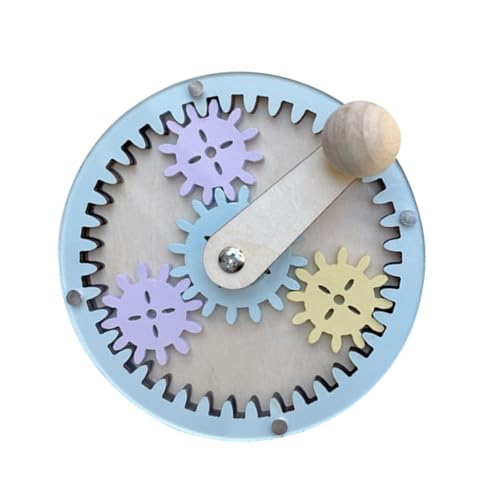 THINCAN Holztspielzeug Für Mint Lernen Kreatives Spielaktivitäten 3+ Lernspielzeug Handkurbel Mechanisch von THINCAN
