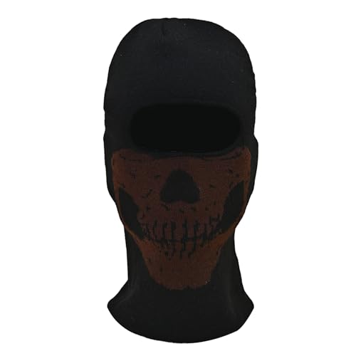 THINCAN Horrid Skull Mütze Gehäkelte Für Frauen Männer Bild Requisiten Beängstigende Räuber Cosplay Halloween Party von THINCAN