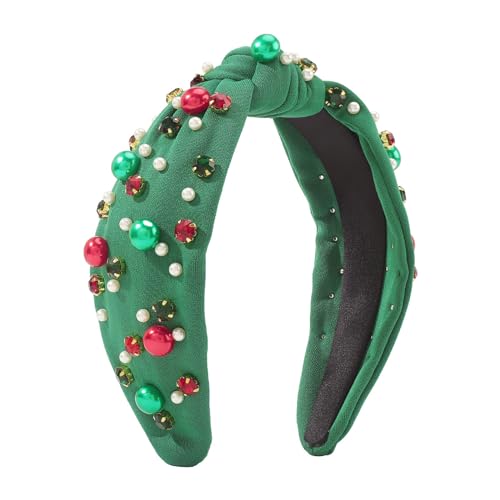 THINCAN Juwelenglänzende Perlenkristallstirnband Red Green Perlen Haarbandstirnband Für Halloween Cosplay Accessoires von THINCAN