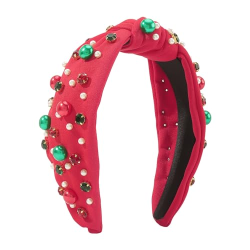 THINCAN Juwelenglänzende Perlenkristallstirnband Red Green Perlen Haarbandstirnband Für Halloween Cosplay Accessoires von THINCAN