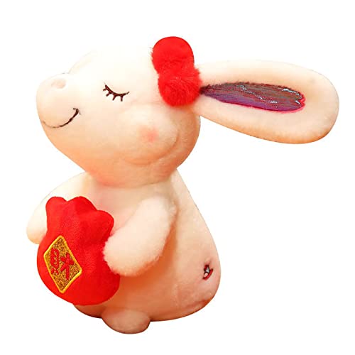 THINCAN Kaninchen Maskottchen Puppen Gefülltes Hasenspielzeug 2023 Kaninchenjahr Mascorabbit Plüsch Spielzeug Süßes Chinesisches Newyar Tangsuit Puppen Plüsch THINCAN Kaninchen Maskottchen Puppen Gefülltes Hasenspielzeug 2023 Kaninchenjahr Mascorabbit Plüsch Spielzeug Süßes Chinesisches Newyar Tangsuit Puppen Plüsch von THINCAN
