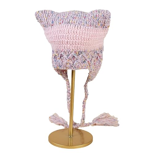 THINCAN Katzenohr Frauen Und Winter Gestrickt Farbenfrohe Winter Gestrickte Hüte Coole Foto Requisite Mädchen THINCAN Katzenohr Frauen Und Winter Gestrickt Farbenfrohe Winter Gestrickte Hüte Coole Foto Requisite Mädchen von THINCAN