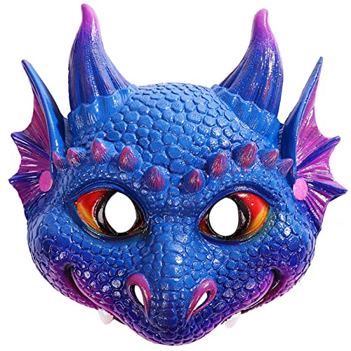 THINCAN Kid Dragon Halloween Dinosaurierparty Masken Dragon Cosplay Maskerade Dress Up Halloween Lustige Maske Karnevalsmasken von THINCAN
