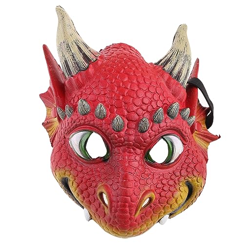 THINCAN Kid Dragon Halloween Dinosaurierparty Masken Dragon Cosplay Maskerade Dress Up Halloween Lustige Maske Karnevalsmasken von THINCAN