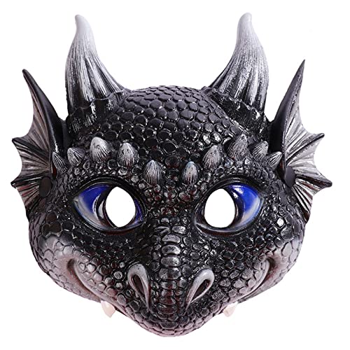 THINCAN Kid Dragon Halloween Dinosaurierparty Masken Dragon Cosplay Maskerade Dress Up Halloween Lustige Maske Karnevalsmasken von THINCAN
