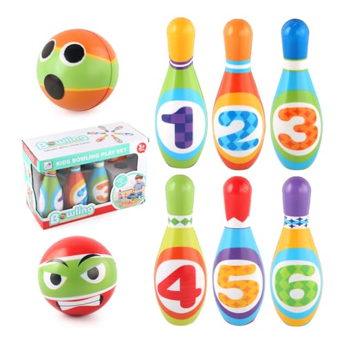 THINCAN Kinder Bowling Set Spielzeug Für Kleinkinder Und Kinder Vorschulalter Eltern Kind Interactive Spaß Sportspiel Indoor Sports Langlebig THINCAN Kinder Bowling Set Spielzeug Für Kleinkinder Und Kinder Vorschulalter Eltern Kind Interactive Spaß Sportspiel Indoor Sports Langlebig von THINCAN