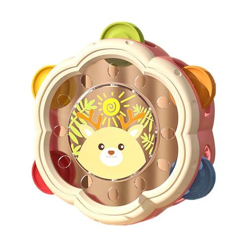 THINCAN Kinder Cartoon Design Hand Drum Rassel Musikinstrument Spielzeug Für Sensorische Akustische Hörstimulationsentwicklung THINCAN Kinder Cartoon Design Hand Drum Rassel Musikinstrument Spielzeug Für Sensorische Akustische Hörstimulationsentwicklung von THINCAN