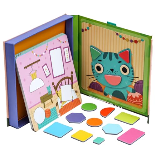 THINCAN Kinder Magnetisches Puzzle Cartoon Geometrisches Puzzle Für Kinder Fine Motor Skills Life Szenen Muster Frühes Bildungsspielzeug THINCAN Kinder Magnetisches Puzzle Cartoon Geometrisches Puzzle Für Kinder Fine Motor Skills Life Szenen Muster Frühes Bildungsspielzeug von THINCAN
