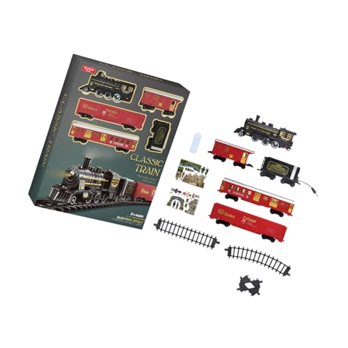 THINCAN Kinder Train Adventure Theme Carriage Track Set Mit Zug Kreatives Spiel Für Kinder Playset Puzzlespielzeug Spielzeug von THINCAN