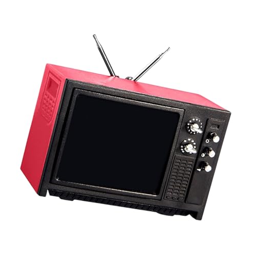 THINCAN Klassische Miniatur Fernseher Modell Figur 1/12 Doll House Dekoration Szene Display Accessoire Puppenhaus Möbel Miniaturfernseher Für Sammler von THINCAN