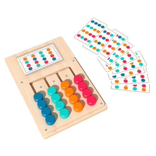 THINCAN Kreatives Logisches Entwicklungsspielzeug Für Kinder Tragbares Holzbrettspiel Mit Schachdesign Farbpassungsrätsel Für Kinder THINCAN Kreatives Logisches Entwicklungsspielzeug Für Kinder Tragbares Holzbrettspiel Mit Schachdesign Farbpassungsrätsel Für Kinder von THINCAN