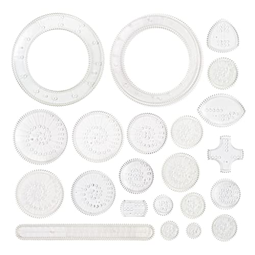 THINCAN Kunstvorschule Lernen Kindergärtner Puzzle Plastik Hohlurner Lineal Mit Mehreren Form Für Kinder Frühes Bildungsstudium Spielzeug von THINCAN