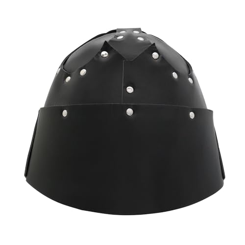 THINCAN Lederritter Templer Crusader Helm Mittelalterliche Renaissances Barbute Für Halloween Cosplay Party Rollenspiele Mittelalterlicher Barbute Helm von THINCAN